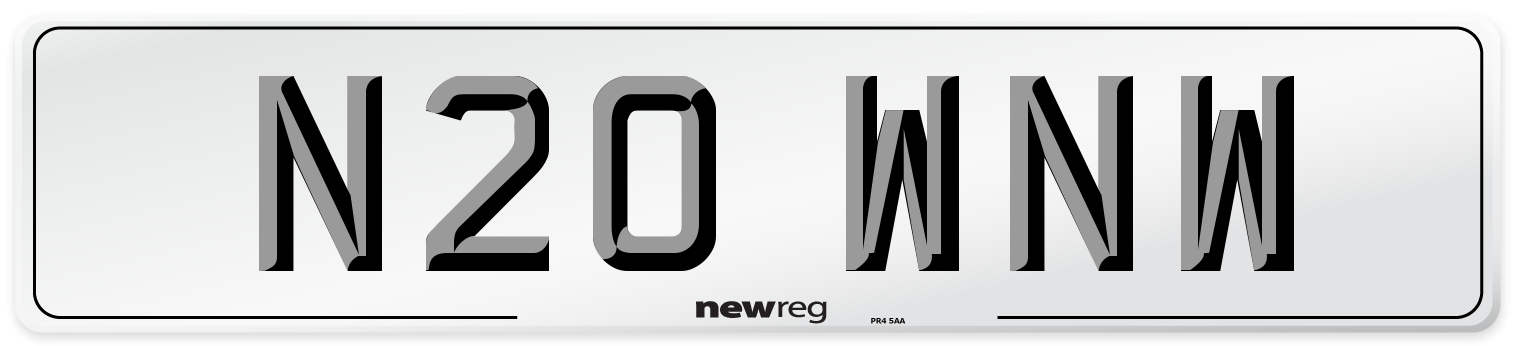 N20 WNW Number Plate from New Reg